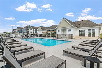 Outdoor pool with sundeck